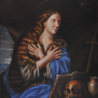 Pokutująca Magdalena według Philippe de Champaigne, 80x60cm