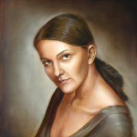 Portret aktorki Kamilli Baar, 60x50cm